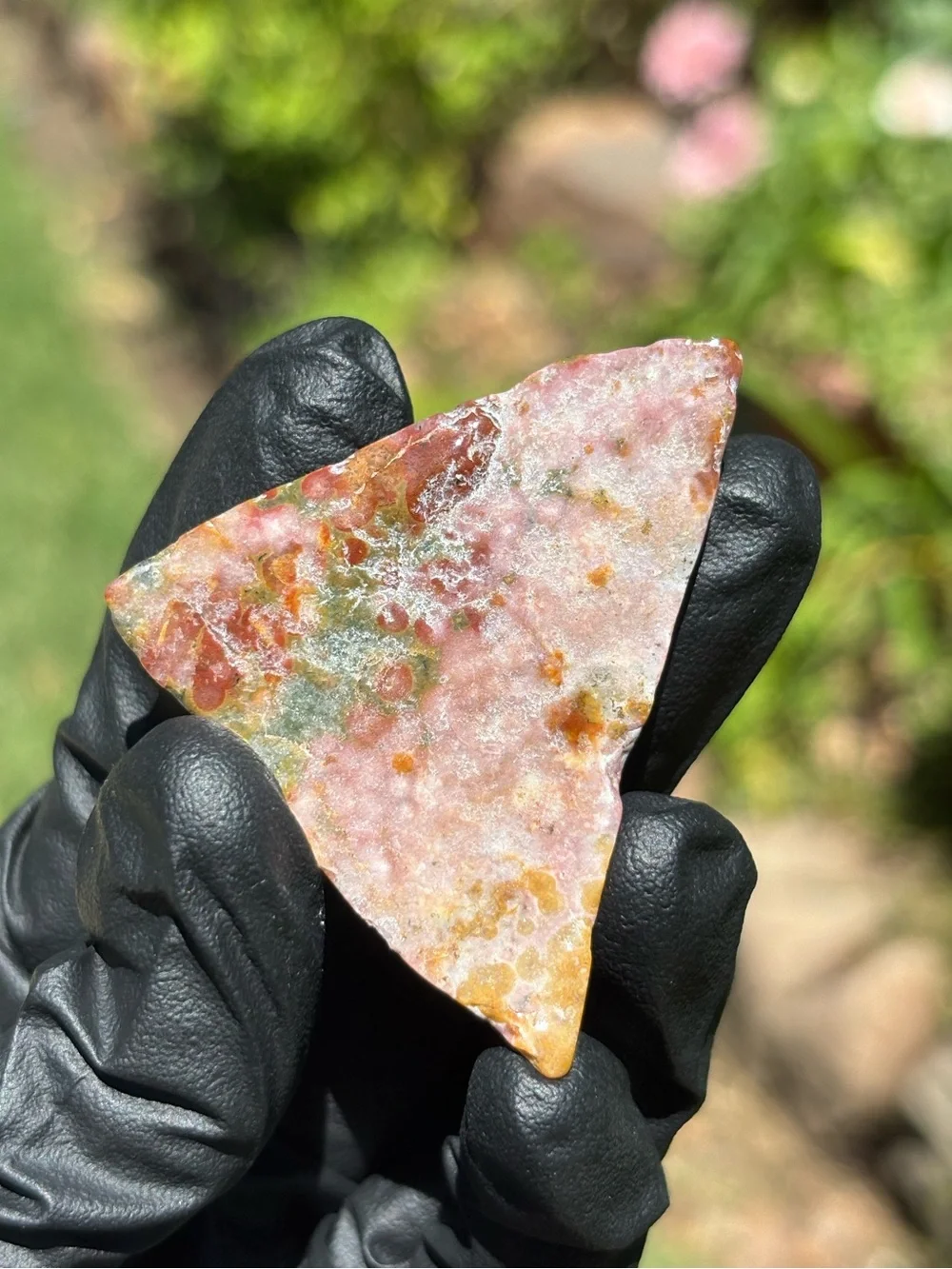 Small Ocean Jasper Crystal Freeform - Polished Sea Jasper - Orbicular Jasper